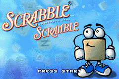 Scrabble title screen for GameBoy Advance